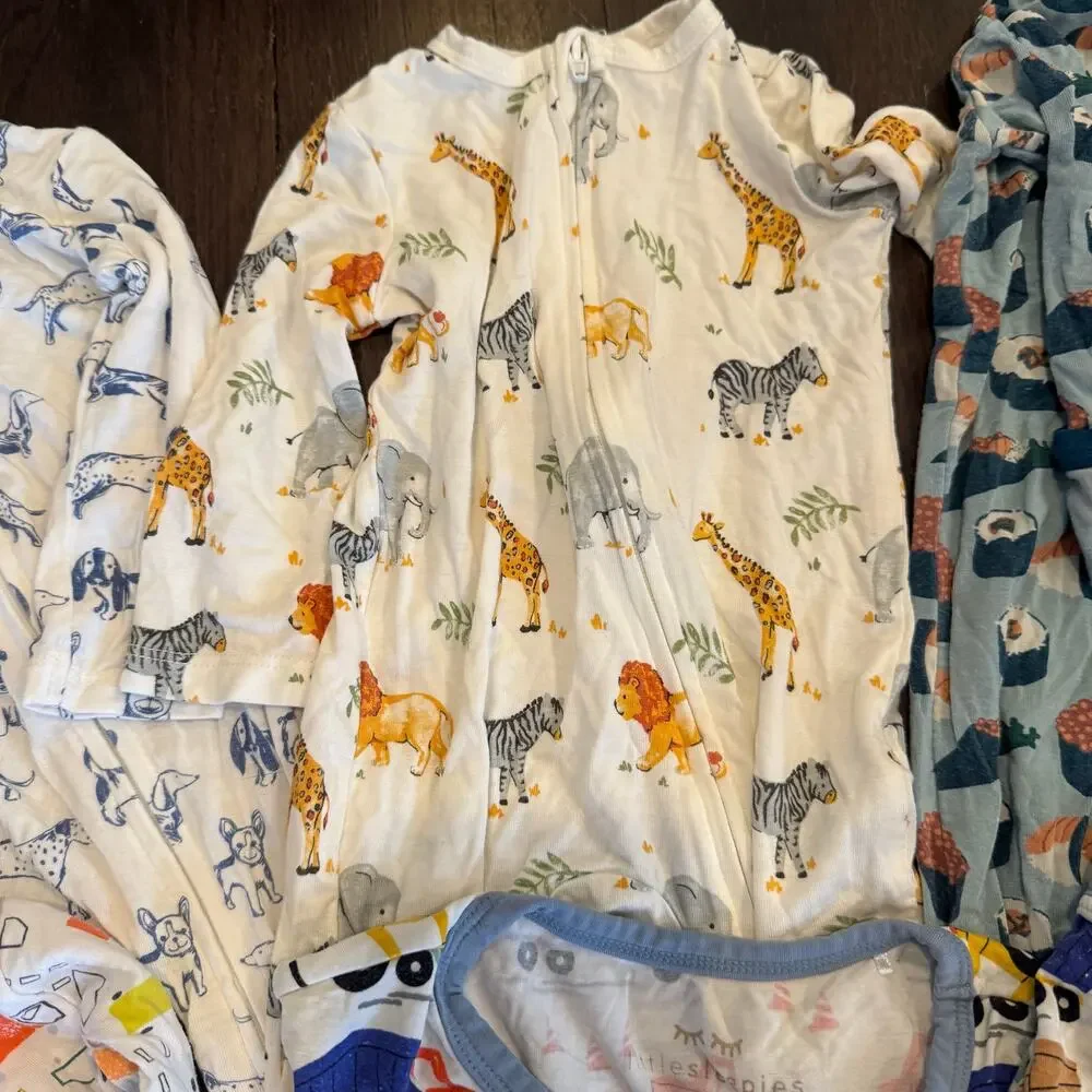 BUNDLE LOT Boys Pajamas SZ 0-3 Months to 7/8T Includes 11 Items Brands Assorted